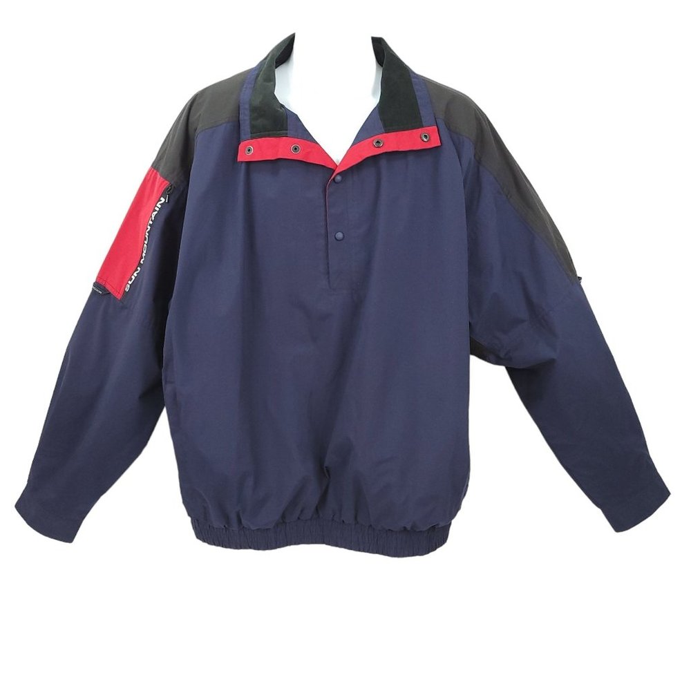 Sun Mountain Monsoon Pullover Golf Rain Jacket Mens Size XL Quarter Snap Front